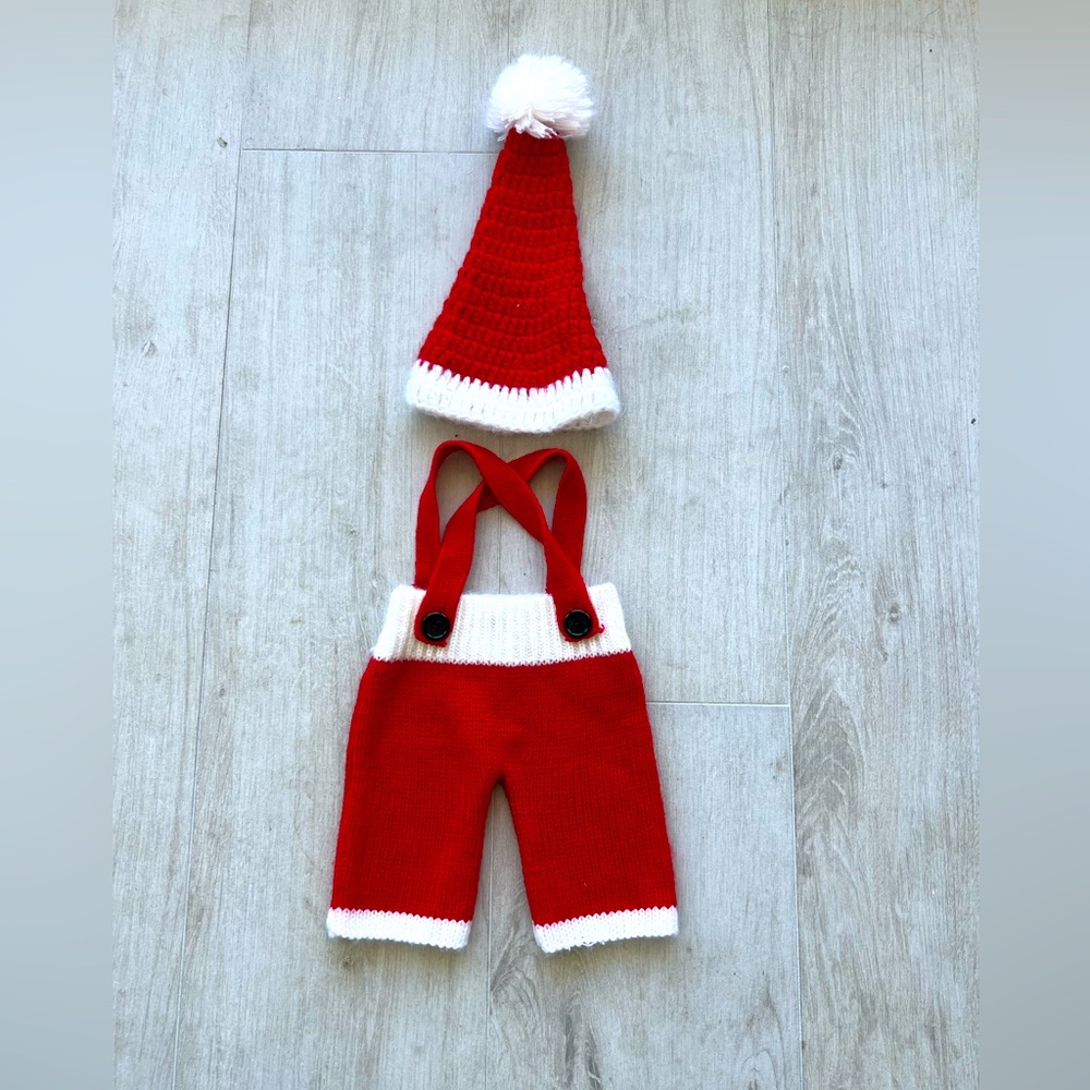Mud pie newborn knit santa outfit
